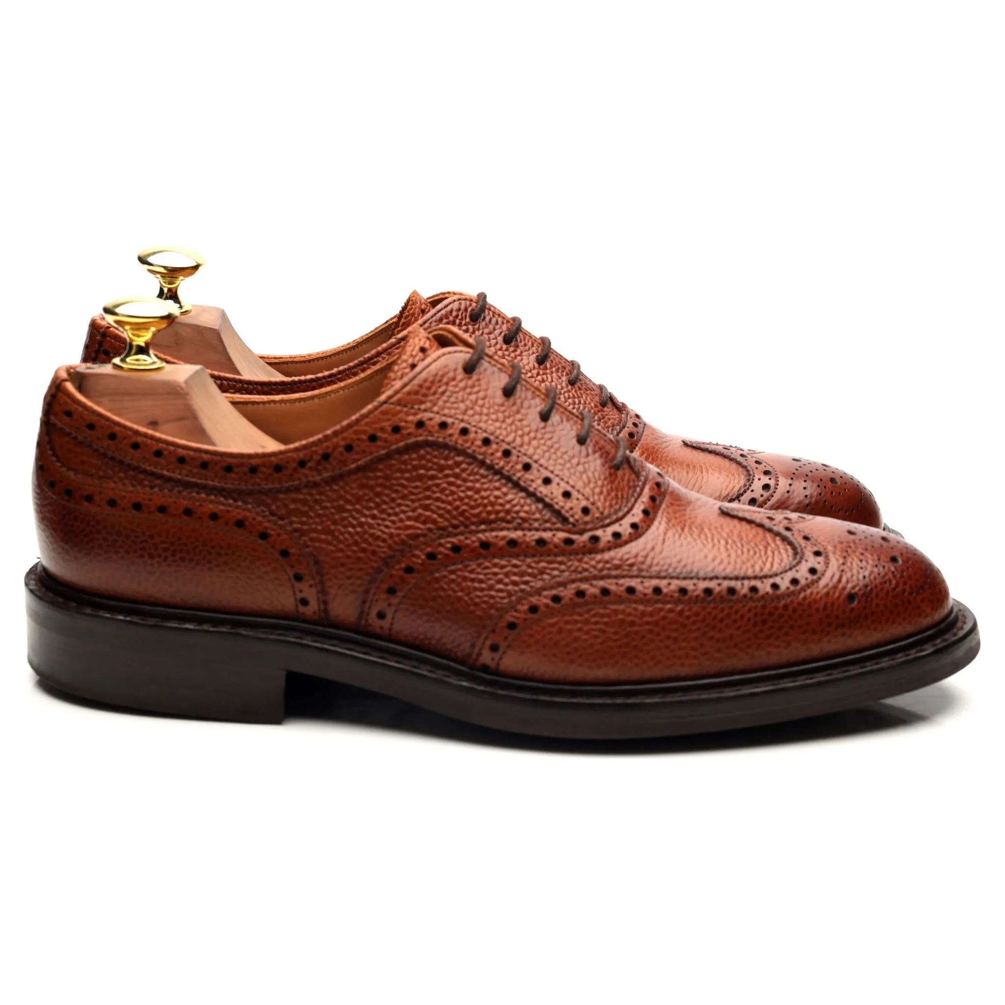 'Hythe ll' Tan Brown Leather Oxford Brogues UK 7 F