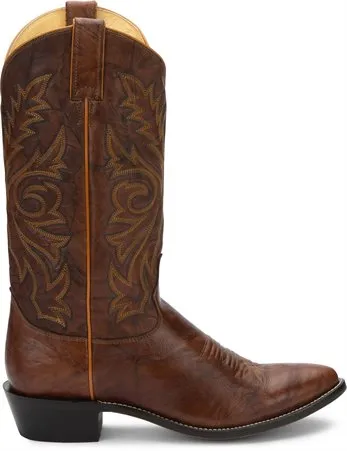 JUSTIN BUCK CHESNUT WESTERN BOOT