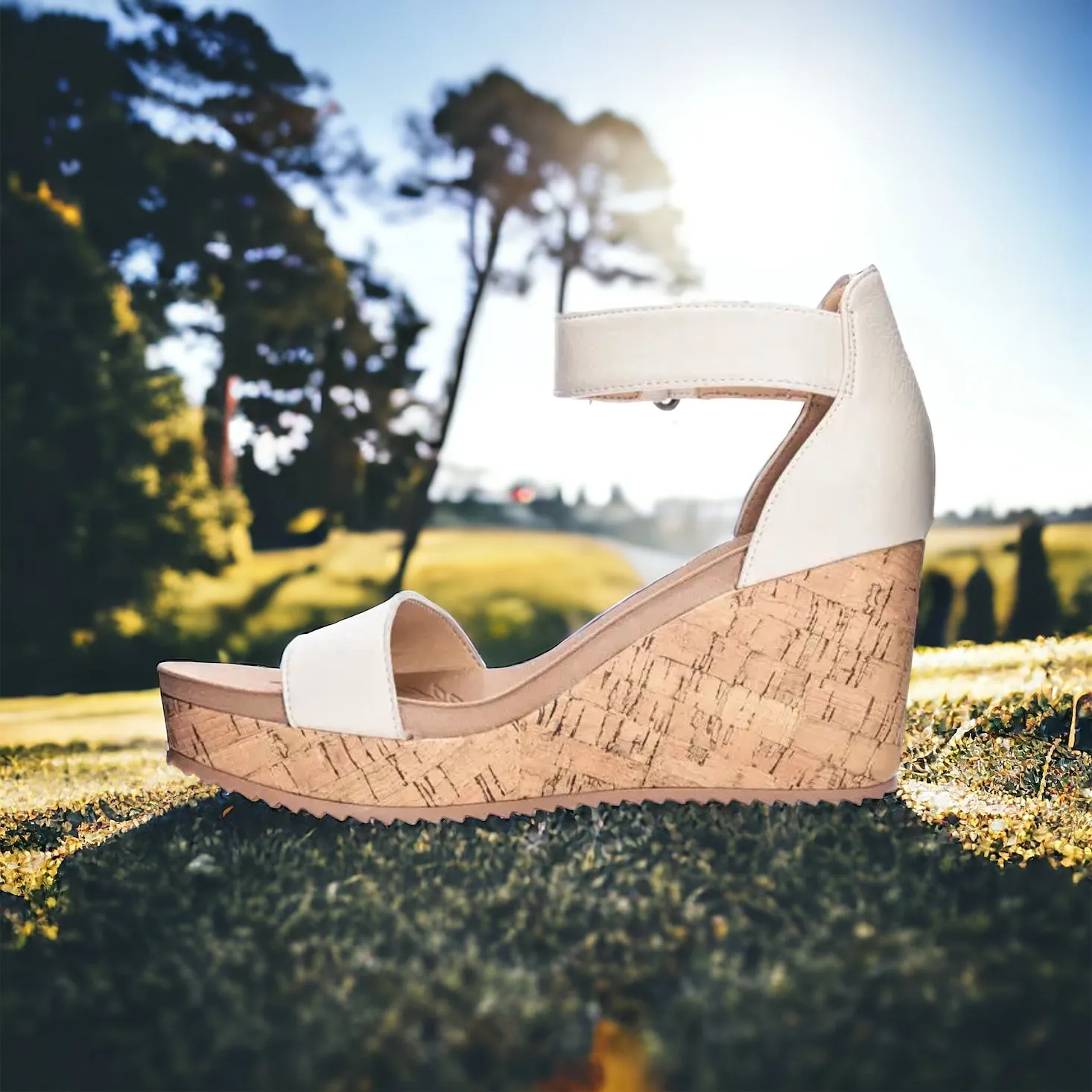 Kaya Patent Wedge Sandal