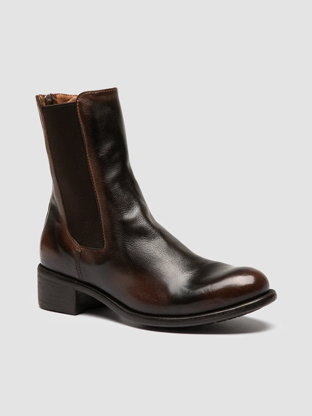 LIS 003 - Brown Leather Chelsea Boots