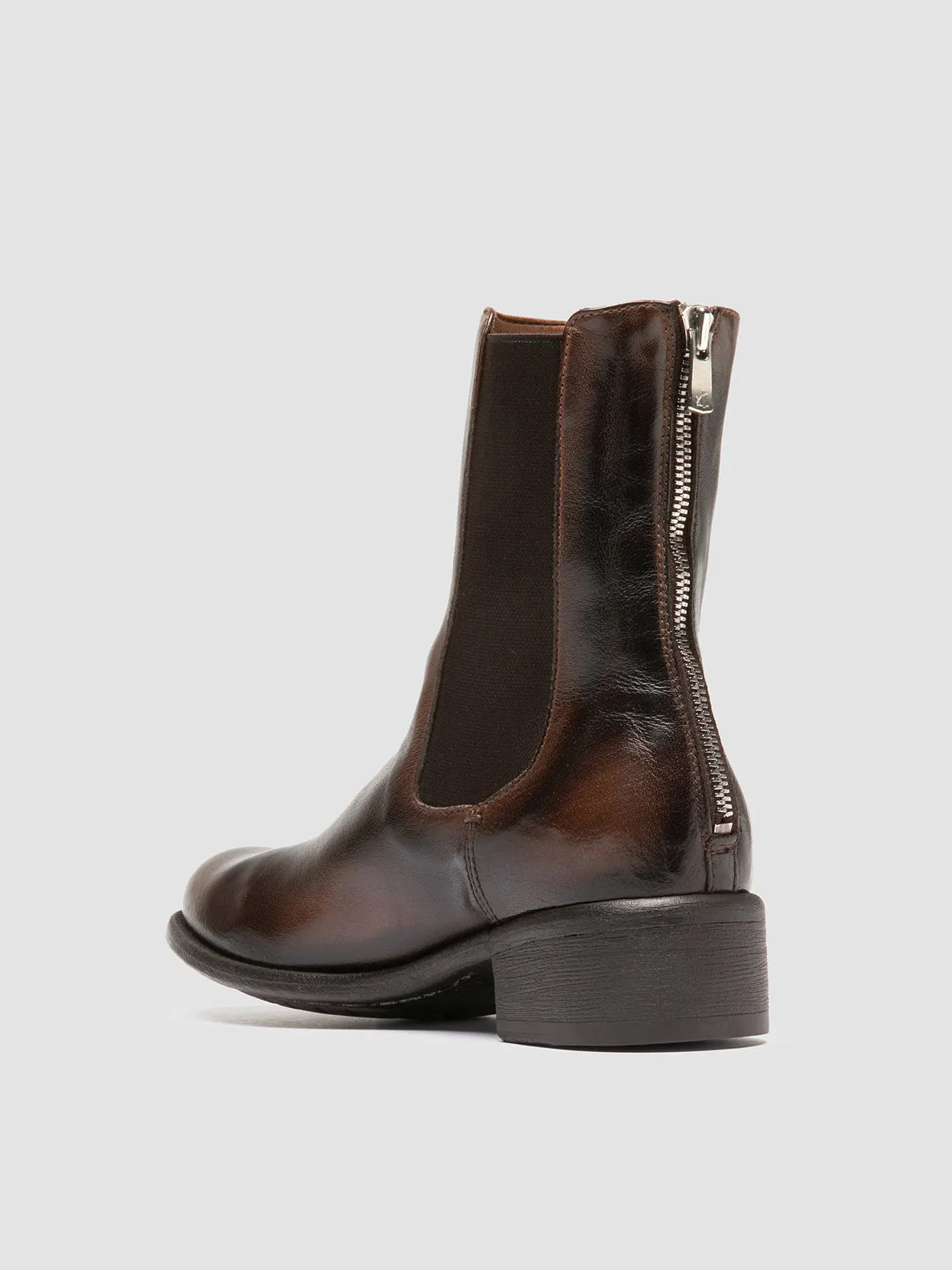 LIS 003 - Brown Leather Chelsea Boots