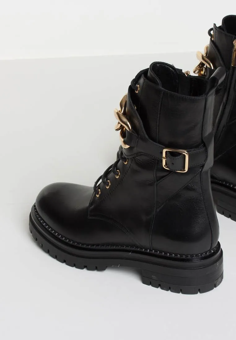 Maddy Black Combat Boots