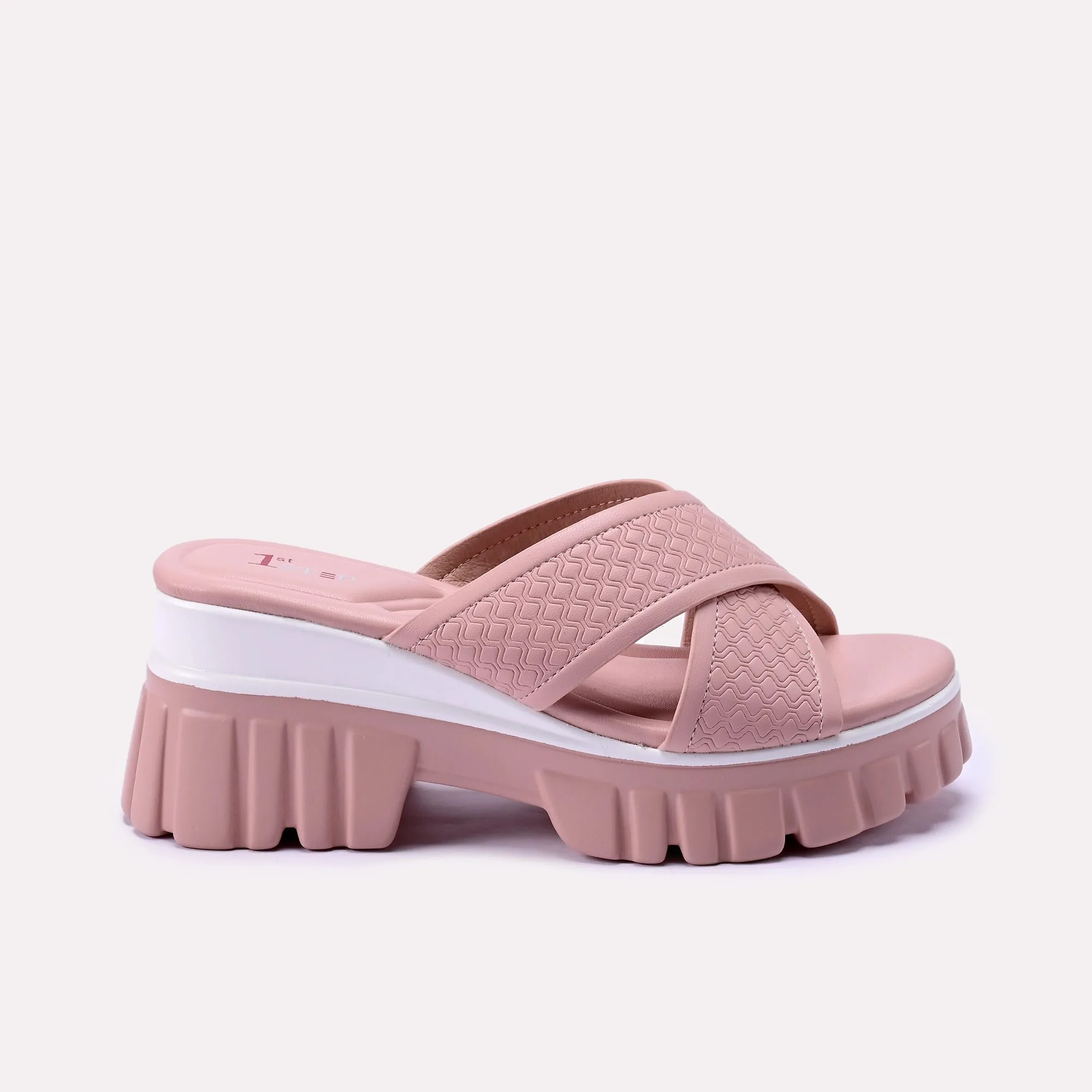 Mary Pink Crisscross Slippers 0412277