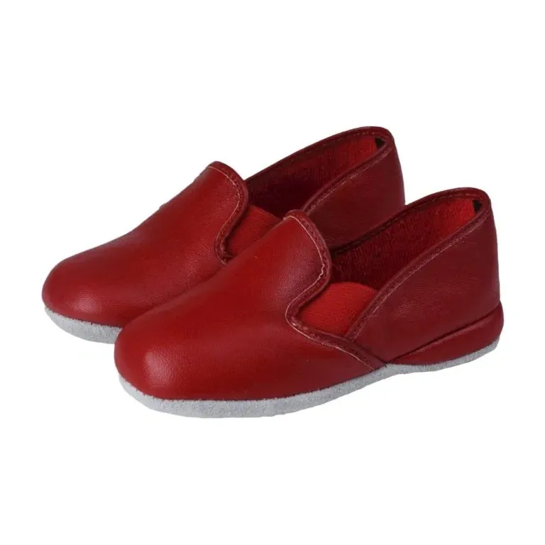 Maxi - Red Soft Leather Slipper for Boy/Girl by Froment Leroyer