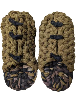 Medium | Knit up-cycle slippers 2024-M48 [Medium]