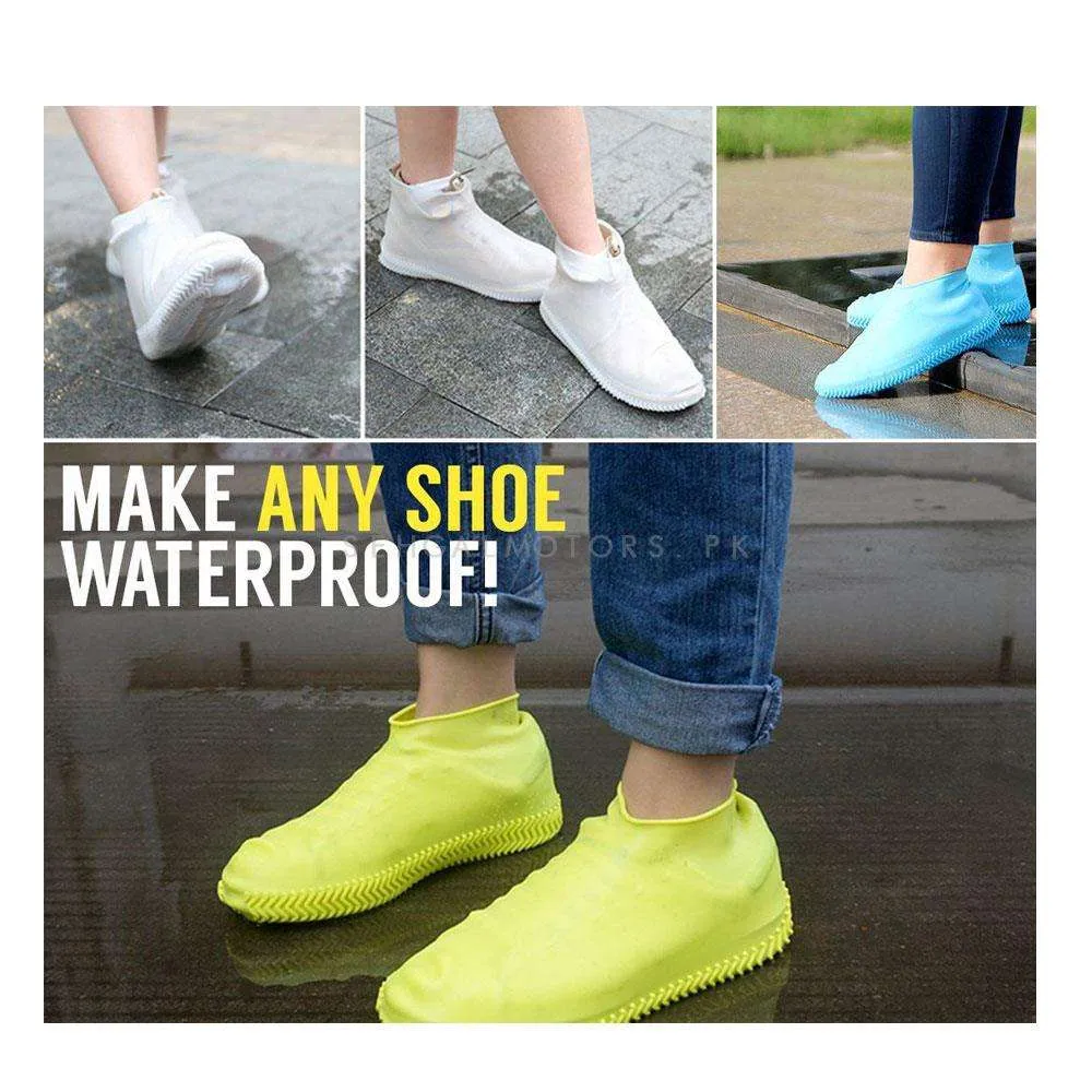 Non Slip Fashion Rain Shoes Rubber Cover - Medium - Water proof Shoe Protector | Rubber Socks Random Colors