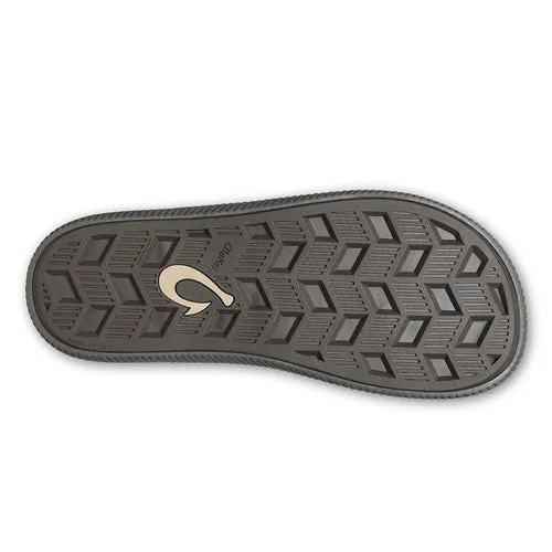 OluKai Men's Ulele Flip Flop - Dark Shadow/Black 10435-6C40