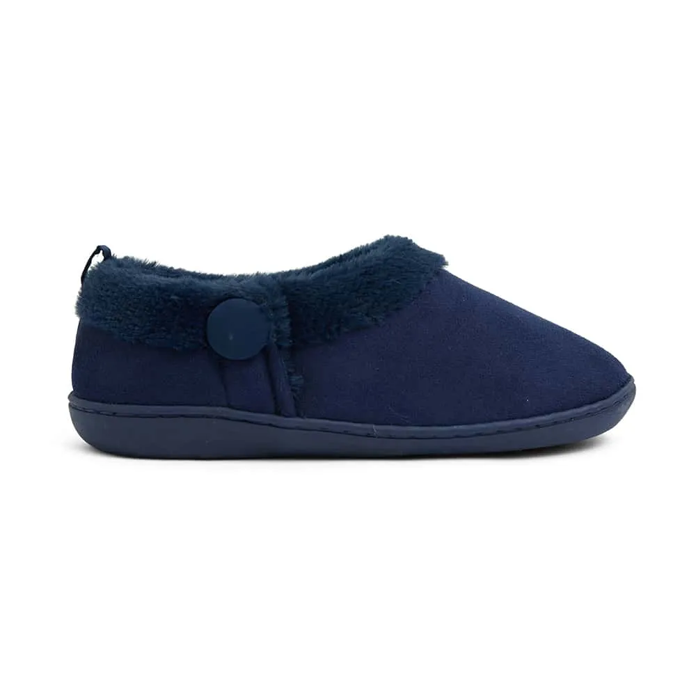 Paddy Slipper in Navy Fabric