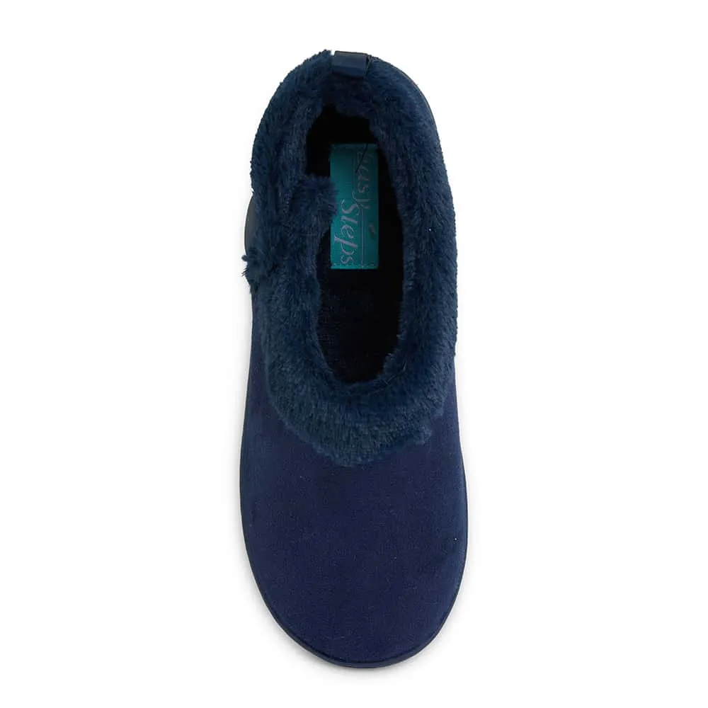 Paddy Slipper in Navy Fabric