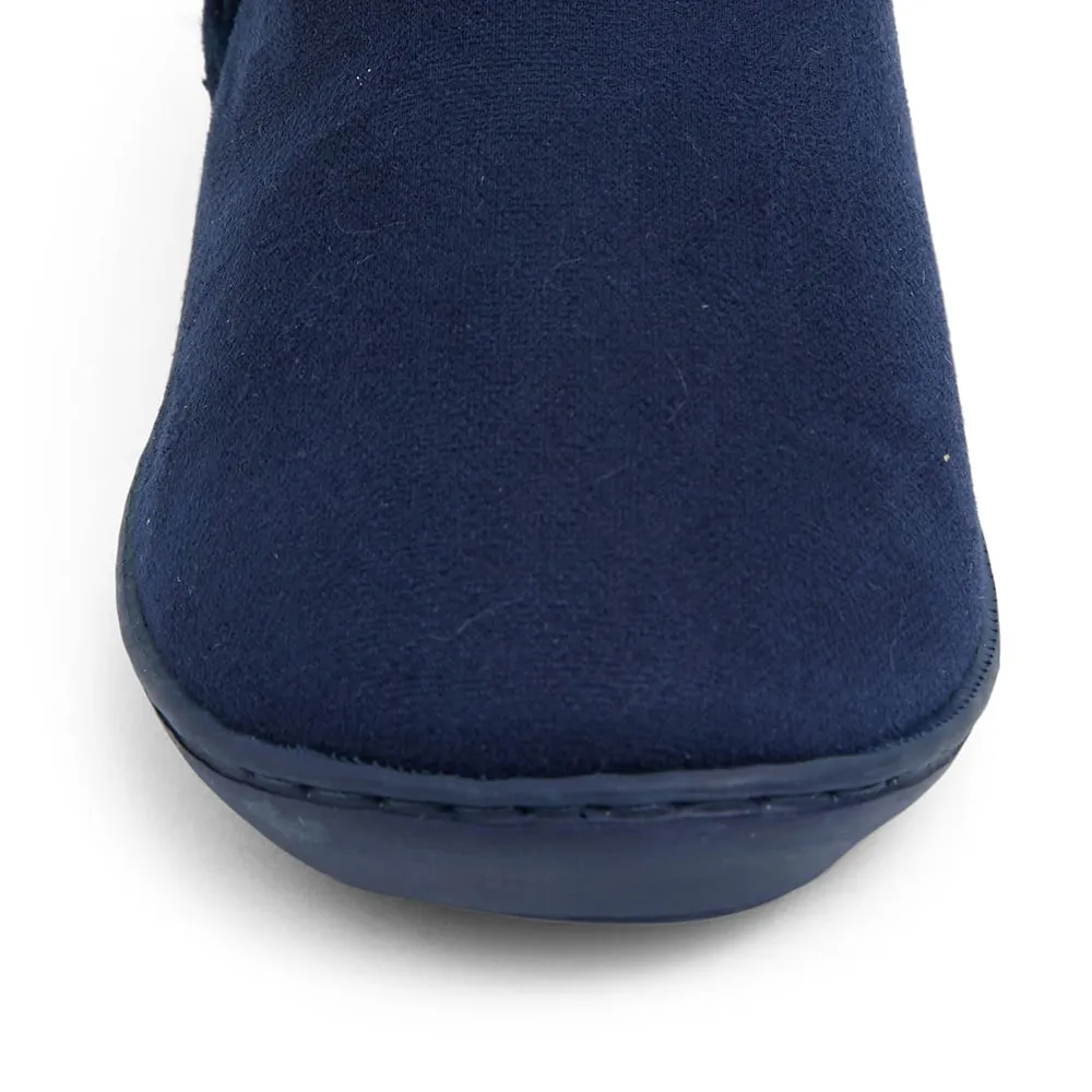 Paddy Slipper in Navy Fabric