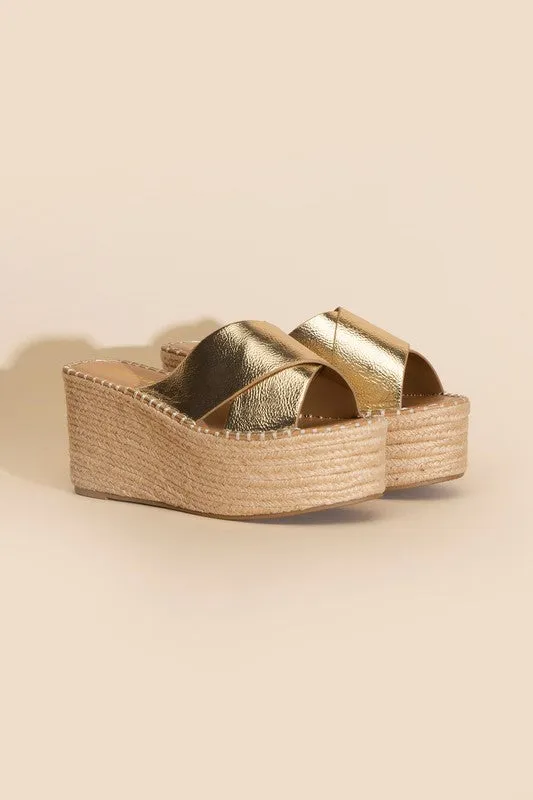 PARTNER Raffia Platform Slides