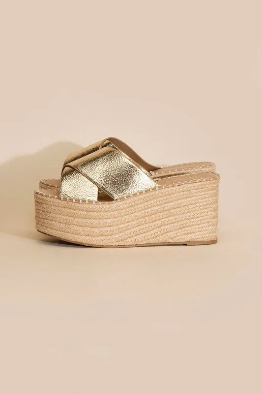 PARTNER Raffia Platform Slides