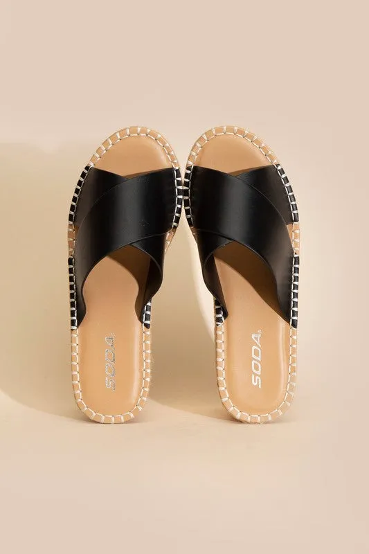 PARTNER Raffia Platform Slides