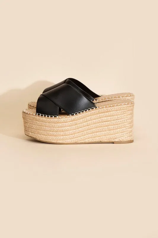 PARTNER Raffia Platform Slides