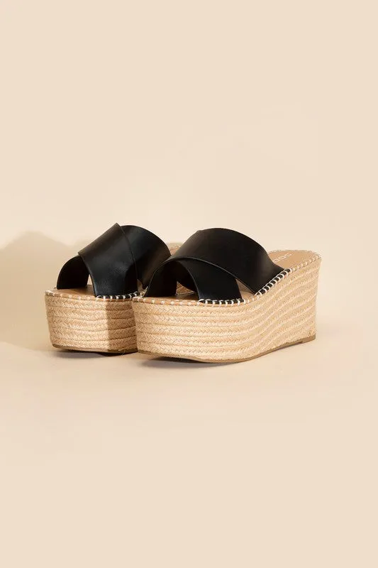 PARTNER Raffia Platform Slides