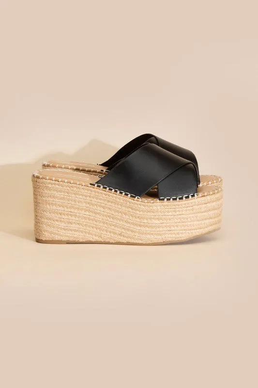 PARTNER Raffia Platform Slides