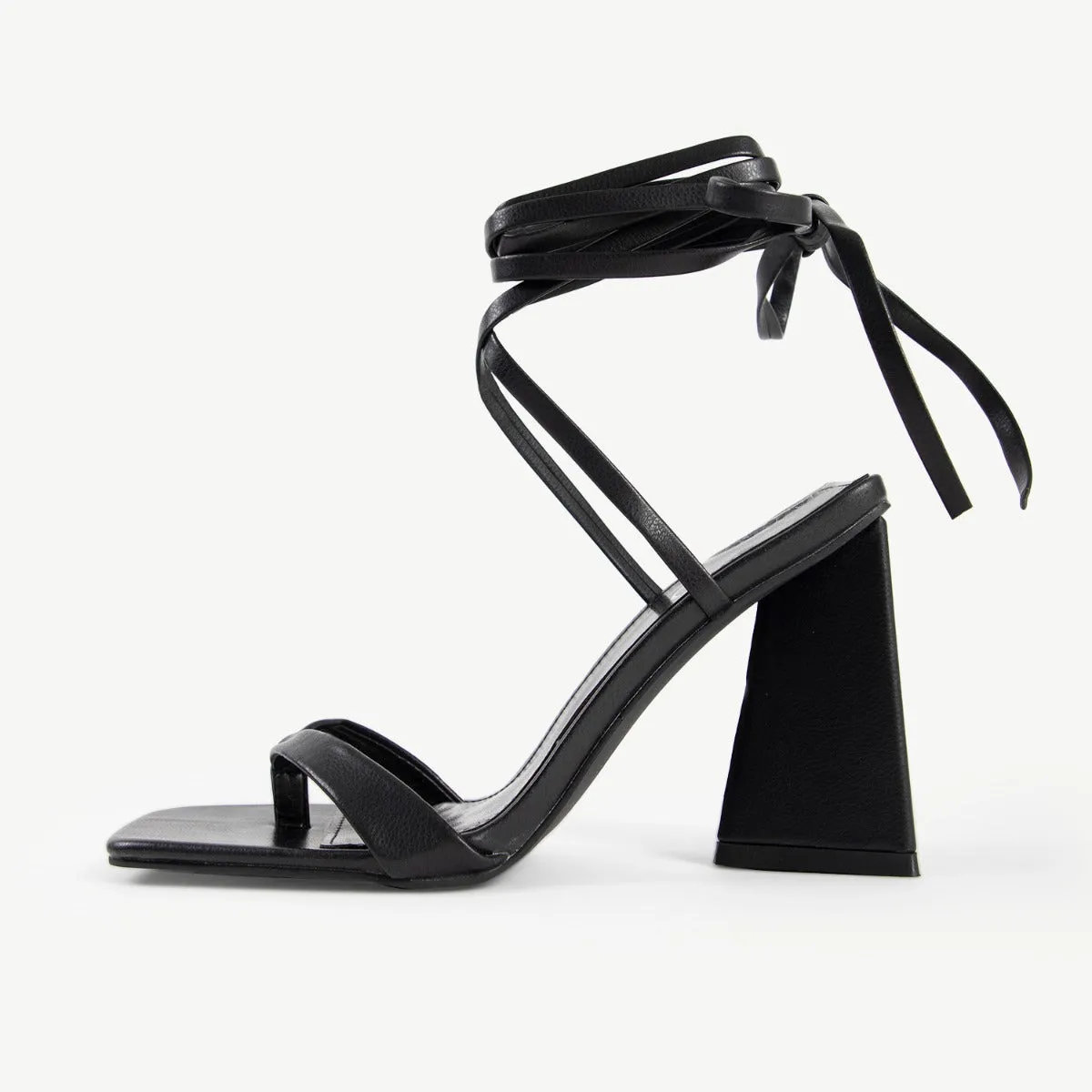 RAID Abihail Lace Up Heel in Black