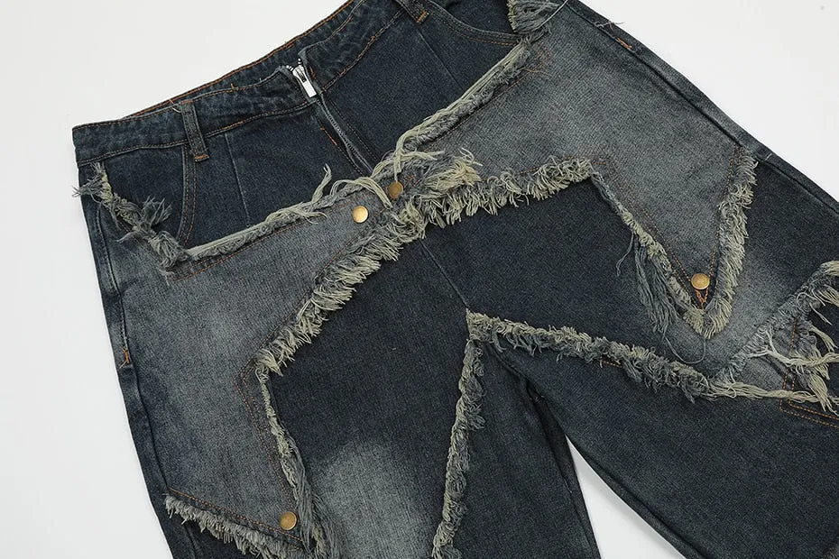 Raw Hem Star Jorts