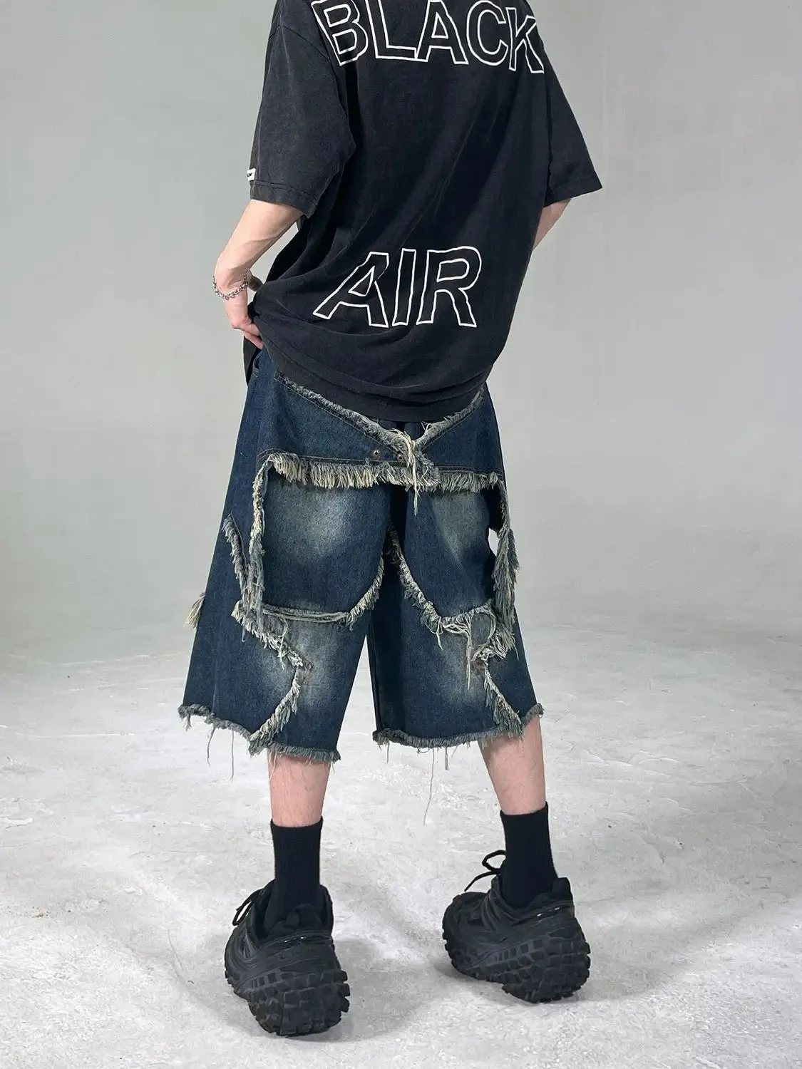 Raw Hem Star Jorts