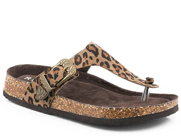 Roper Women's Helena Leopard Hair- On Sandal