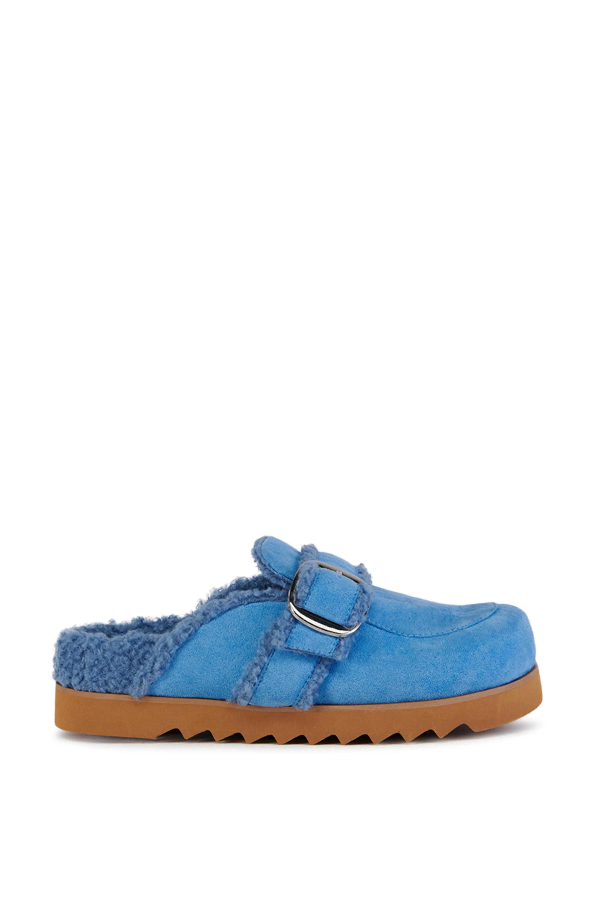 SIMAH-BLUE SHERPA LINED CLOG FLAT