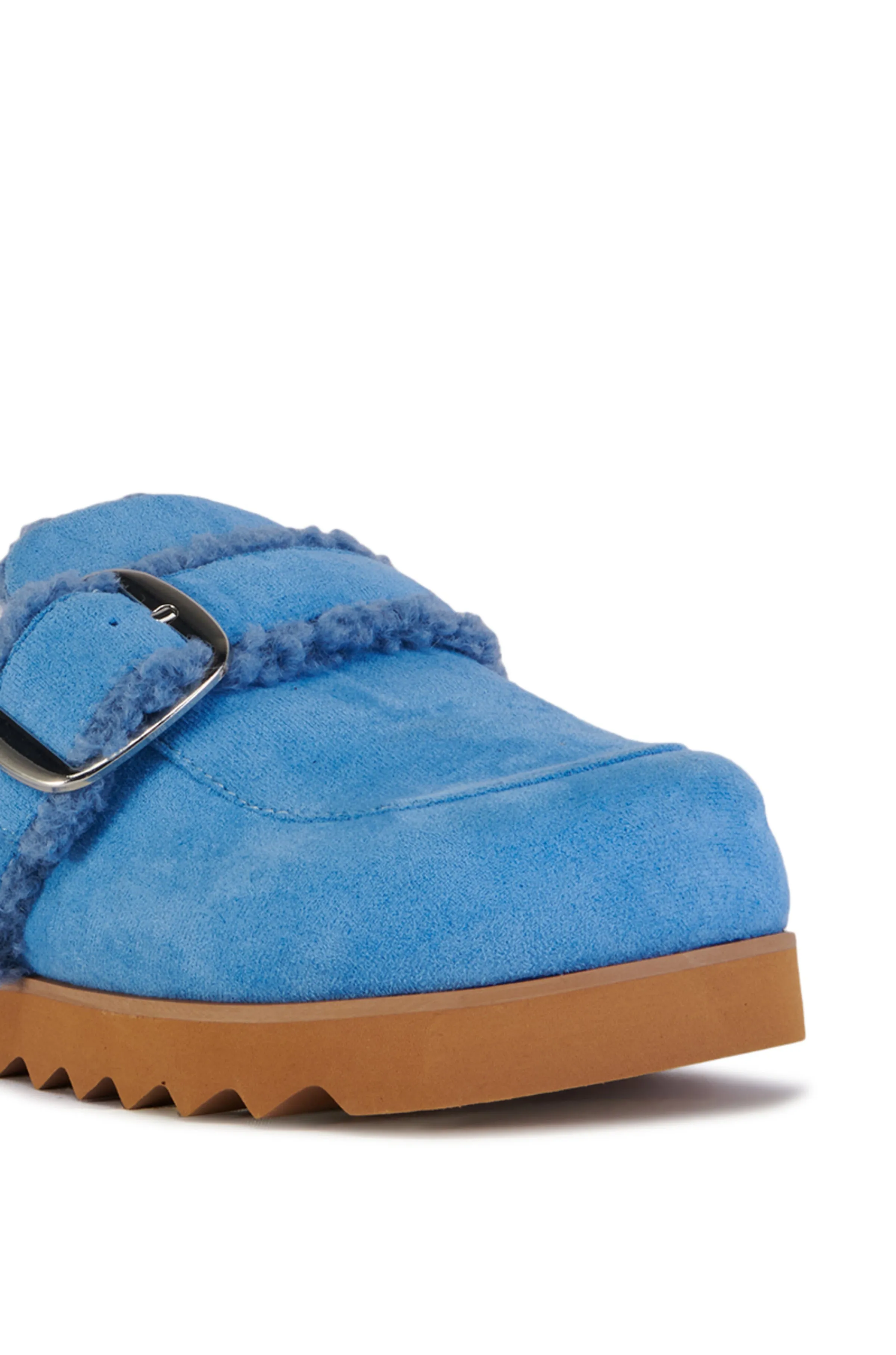 SIMAH-BLUE SHERPA LINED CLOG FLAT