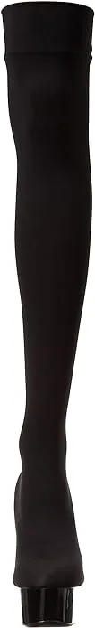 Ski-609 Lycra Stretch Thigh High Platform Boots