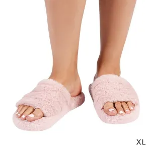 Snuggups Womens Open Toe Blush Slippers Xlarge