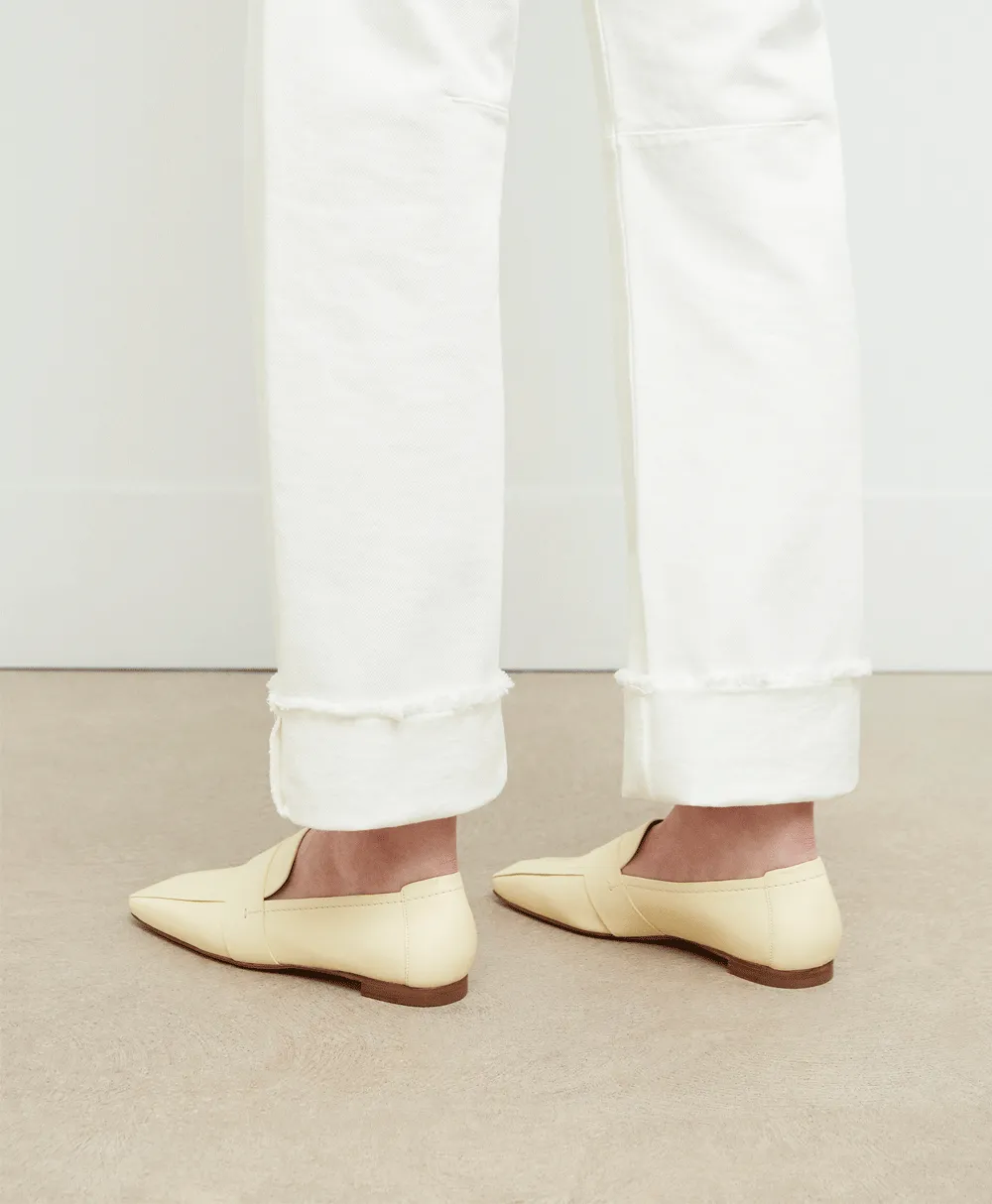 Square Toe Loafer - Crema