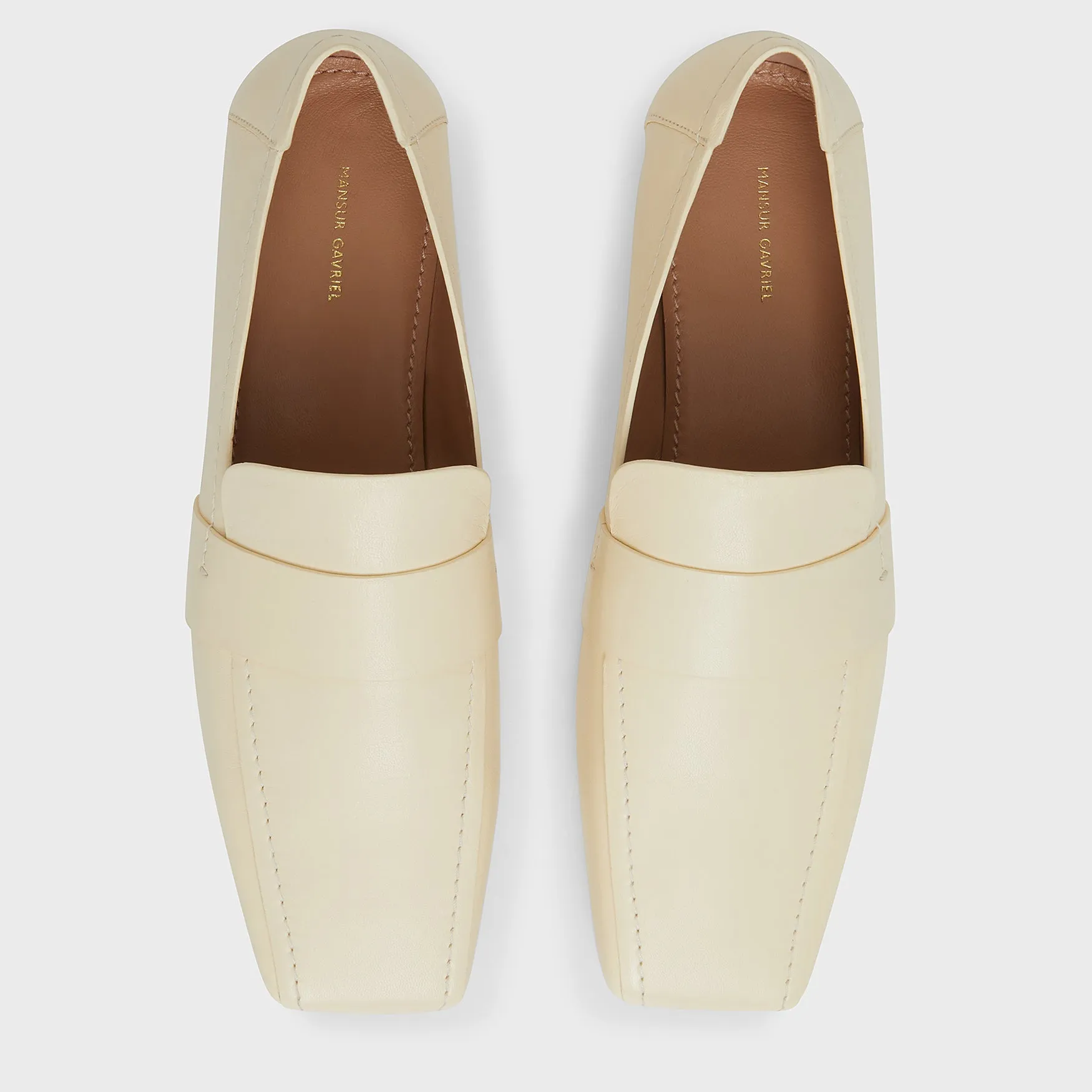 Square Toe Loafer - Crema