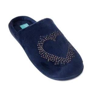 Squeeze Slipper in Navy Fabric