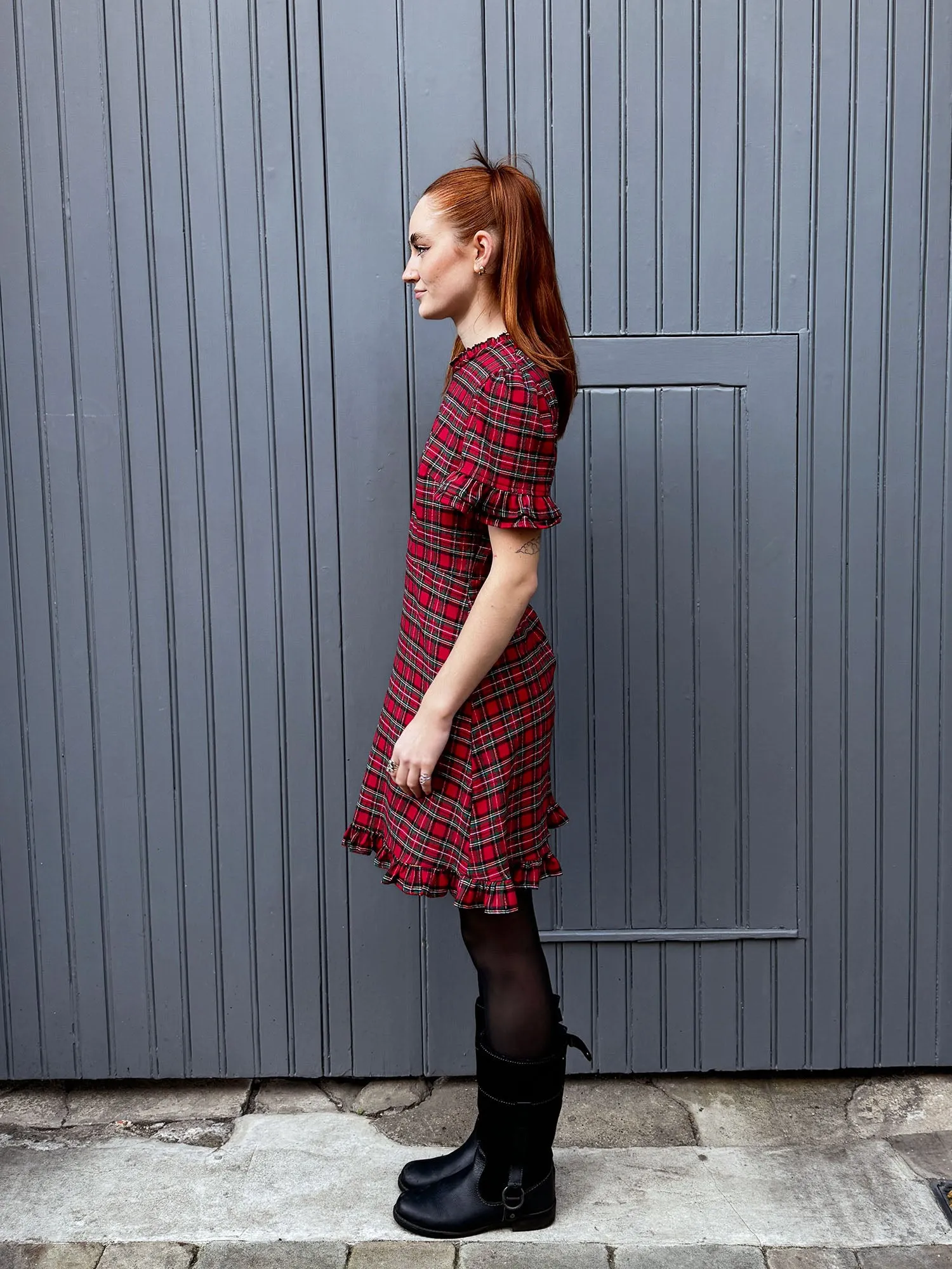 The Elora Tartan Dress