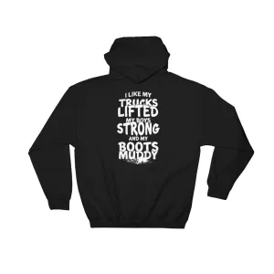 Trucks Lifted Boys Strong Boots Muddy Hoodie