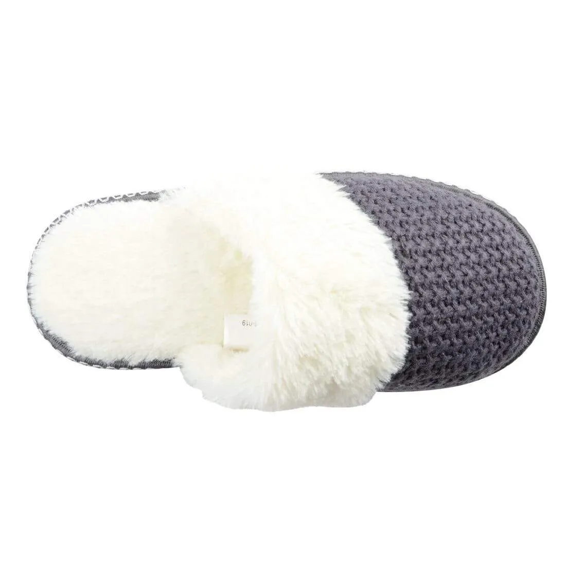 Valentina Knitted Mule Womens Slippers With Fleece Lining