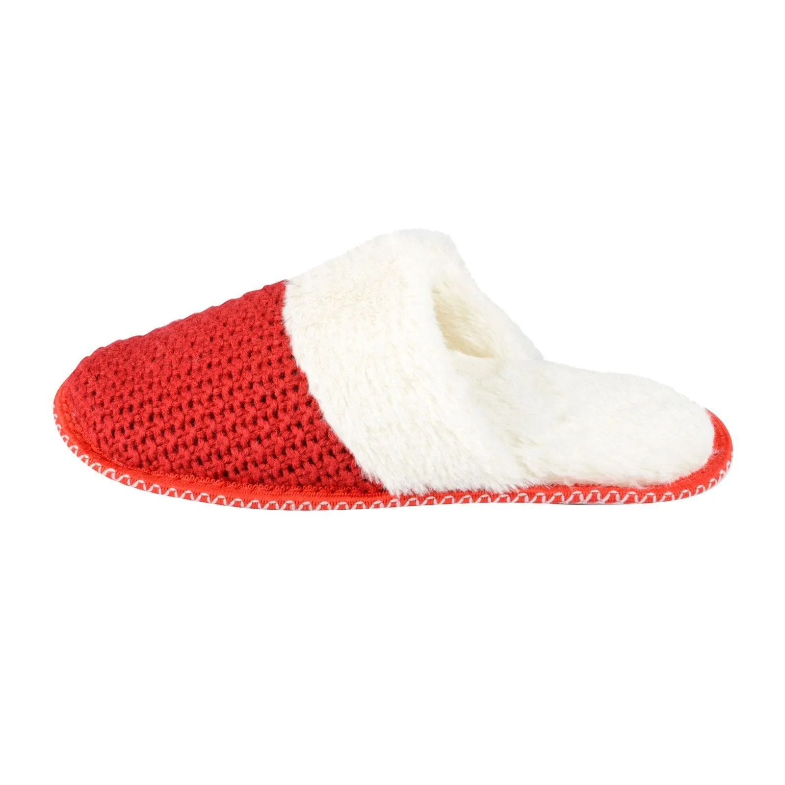 Valentina Knitted Mule Womens Slippers With Fleece Lining