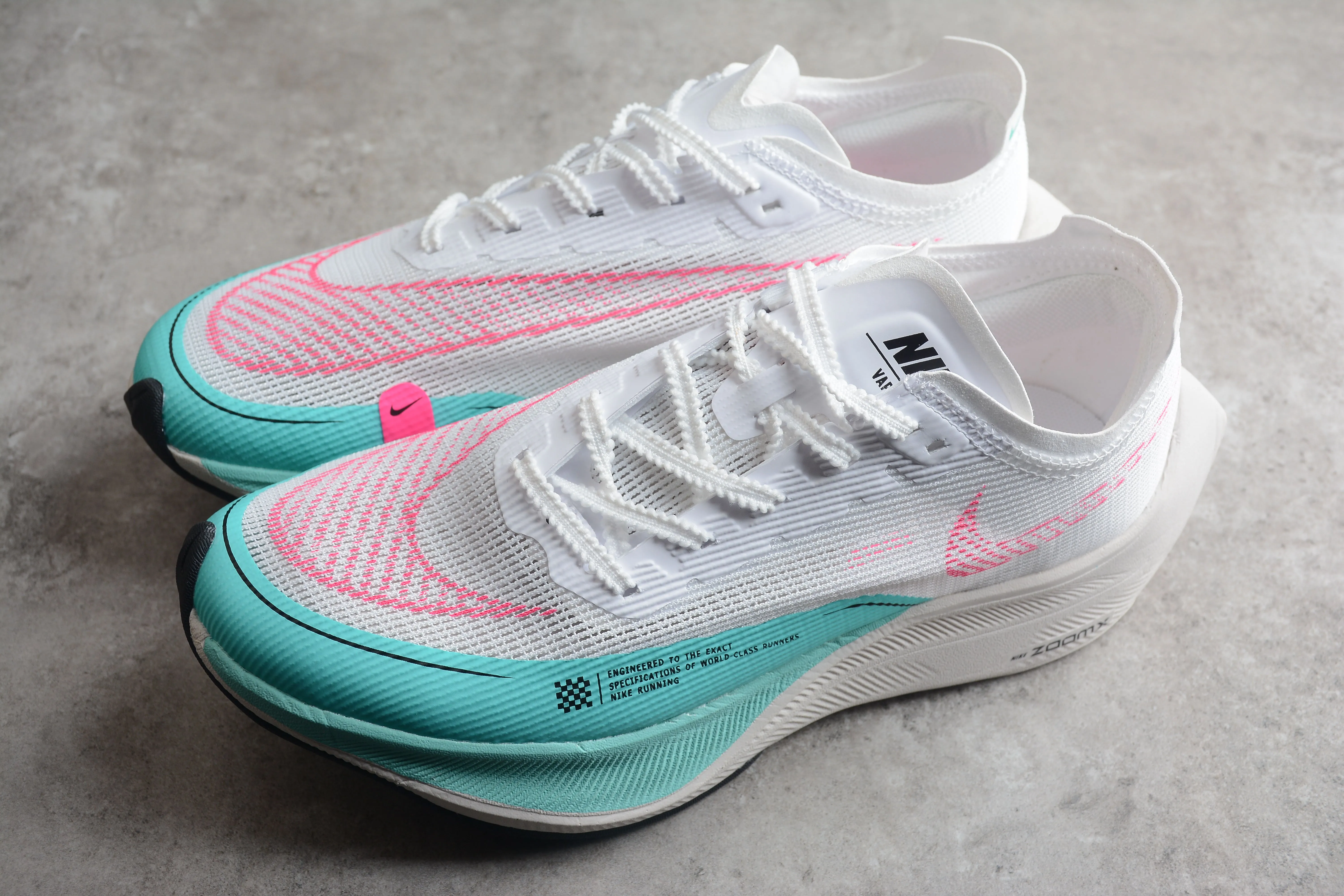 ZoomX Vaporfly NEXT% 2 White and Turquoise